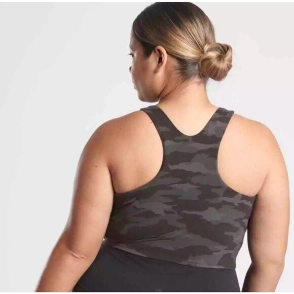 Athleta Camo Conscious Crop Printed D-DD Size 2X NWT Barre Yoga Pilates Gorpcore - Picture 2 of 6